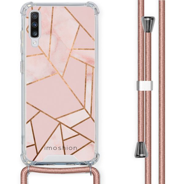 imoshion Design Hülle mit Band für das Samsung Galaxy A70 - Pink Graphic