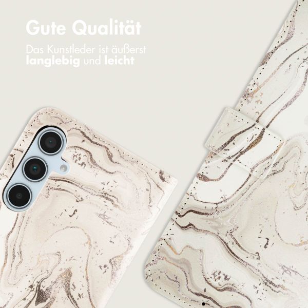 imoshion Design Klapphülle Samsung Galaxy A35 - Sandy Marble