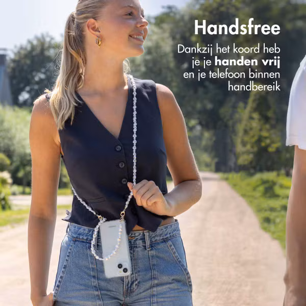 imoshion Back Cover mit Band + Armband Apple iPhone 14 Pro - Perlenherzen