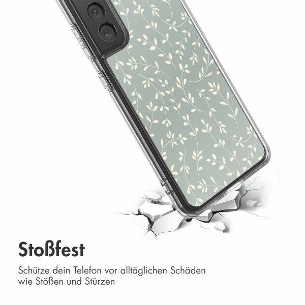 imoshion Design Hülle Samsung Galaxy S21 FE - Smoke Green Flowers
