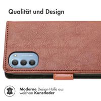 imoshion Luxuriöse Klapphülle für das Motorola Moto G51 - Braun