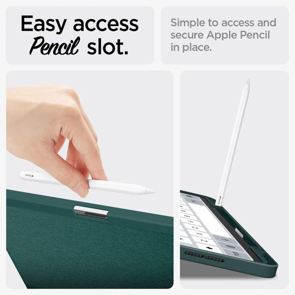 Spigen Urban Fit Klapphülle iPad Air 11 Zoll (2024) M2 / Air 5 (2022) / Air 4 (2020) - Midnight Green