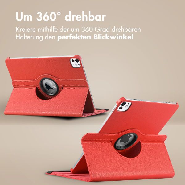 imoshion 360° drehbare Klapphülle Apple iPad Air 11 Zoll (2025) M3 / (2024) M2 / Air 5 (2022) / Air 4 (2020) / Pro 11 (2018/2020) - Rot