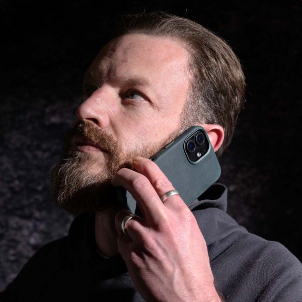 Accezz Vintage Leather Magsafe Backcover Samsung Galaxy S25 Edge - Smokey Green