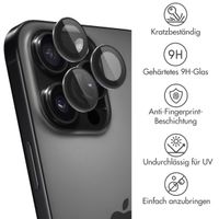 imoshion 2er-Pack Objektivschutz für Kamera für das Apple iPhone 16 Pro / 16 Pro Max - Schwarz / Titanium