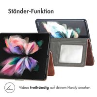 imoshion Luxuriöse Klapphülle für das Samsung Galaxy Z Fold 4 - Braun