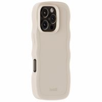 Holdit Wavy Case für das iPhone 16 Pro - Light Beige