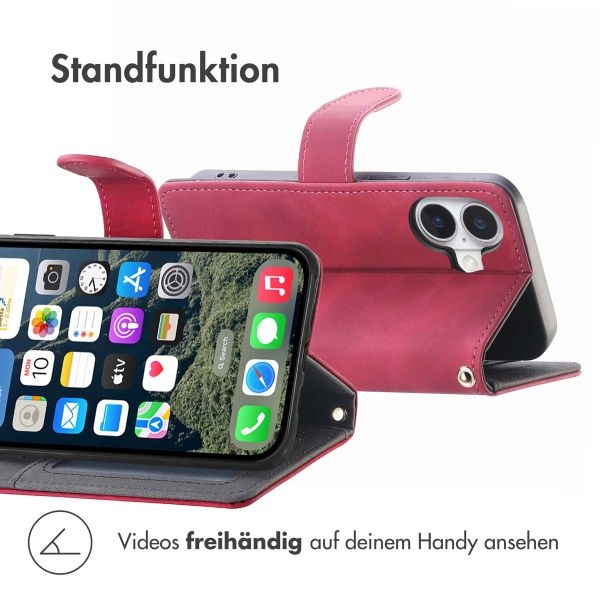 imoshion Klapphülle mit Kordel Apple iPhone 16 - Rood