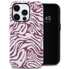 Selencia Vivid Tough Back Cover für das iPhone 14 Pro - Trippy Swirl Dark Rose