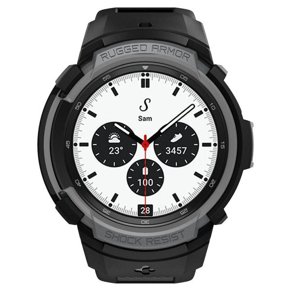 Spigen Rugged Armor™ Pro Case für die Samsung Galaxy Watch 4 - 42 mm - Charcoal Gray