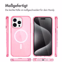 imoshion Sparkle Back Cover mit MagSafe Apple iPhone 15 Pro Max - Glitzer Rosa