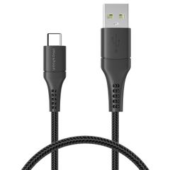 imoshion Braided USB-C-zu-USB Kabel für das Samsung Galaxy A14 (4G) - 1 Meter - Schwarz