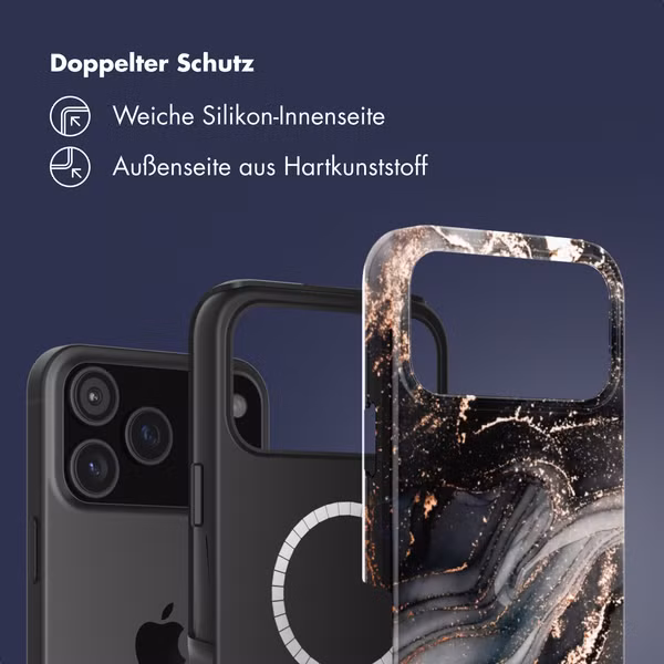 Selencia Vivid Rückabdeckung mit MagSafe Apple iPhone 17 Pro Max - Chic Marble Black