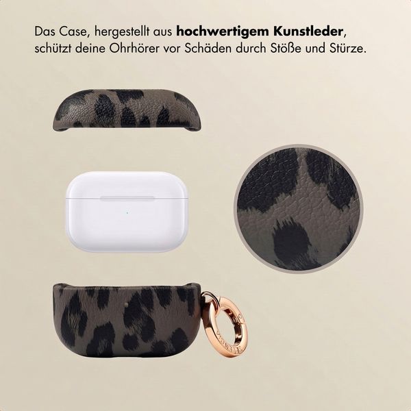 Selencia Sabi Hülle Panthermuster  Apple Airpods Pro / Pro 2 - Midnight Black