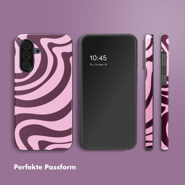 Selencia Vivid Back Cover Samsung Galaxy A37 (5G) - Wavy Swirl Pink Plum