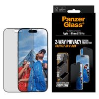 PanzerGlass Ultra Wide Fit FastFit in-a-box Privacy Screen Protector Apple iPhone 17 / 16 Pro