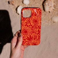 Selencia Vivid Tough Back Cover mit MagSafe für das Apple iPhone 16 Pro Max - Tropical Vibes Apricot