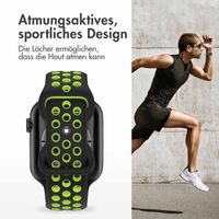 imoshion Sportarmband⁺ für das Apple Watch Series 1 bis 11 / SE / Ultra (44/45/46/49 mm) - Größe S/M - Black Volt