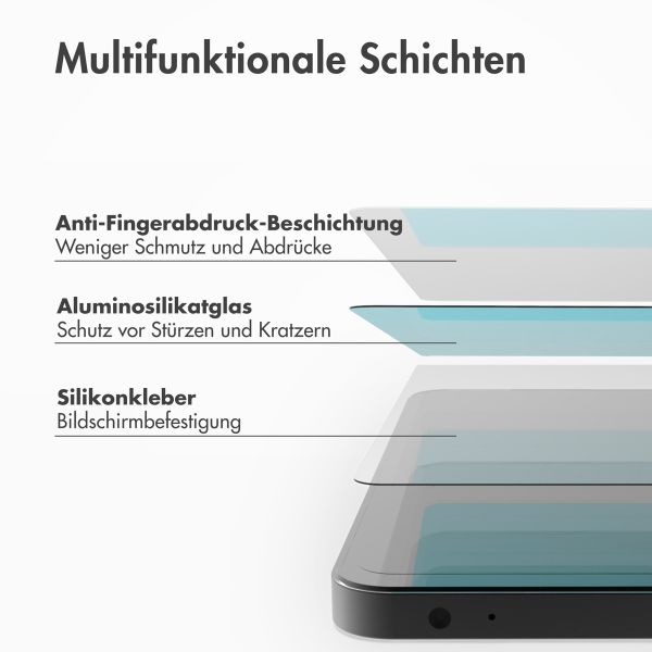 Accezz Schutzfolie aus gehärtetem Glas mit Applikator für das iPad 9 (2021) 10.2 Zoll / iPad 8 (2020) 10.2 Zoll / iPad 7 (2019) 10.2 Zoll