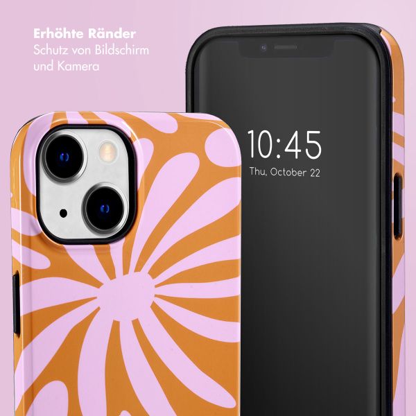 Selencia Vivid Tough Back Cover für das iPhone 14 - Modern Bloom Pink