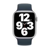 Apple Silikon Solo Loop für das  Apple Watch | 44/45/46/49 mm - Größe 7 - Storm Blue