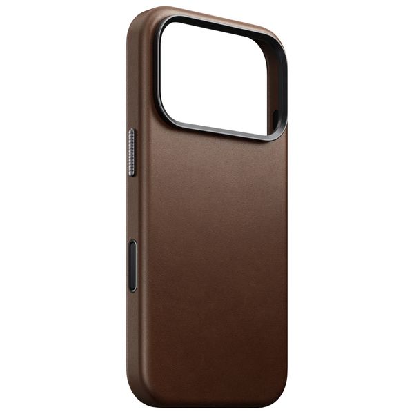 Nomad Traditional Leather Backcover mit MagSafe Apple iPhone 18 Pro / 17 Pro - Brown