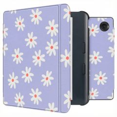imoshion Design Slim Hard Case Sleepcover mit Stand Kobo Libra Colour - Flowers Distance