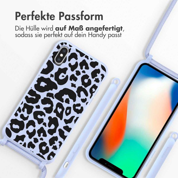 imoshion SilikonHülle design mit Band Apple iPhone X / Xs - Animal Lila