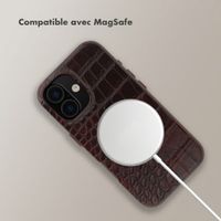 Selencia Croco Backcover mit MagSafe Apple iPhone 16 - Choco Brown