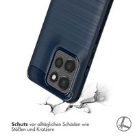 imoshion Brushed Back Cover Motorola Thinkphone 25 / Motorola Edge 50 Neo / Edge 60 Neo - Dunkelblau