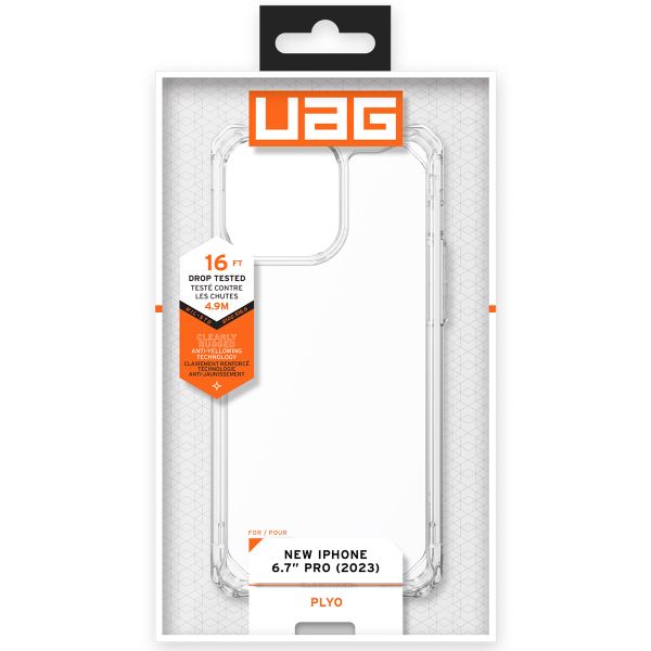 UAG Plyo Hard Case für das iPhone 15 Pro Max - Ice