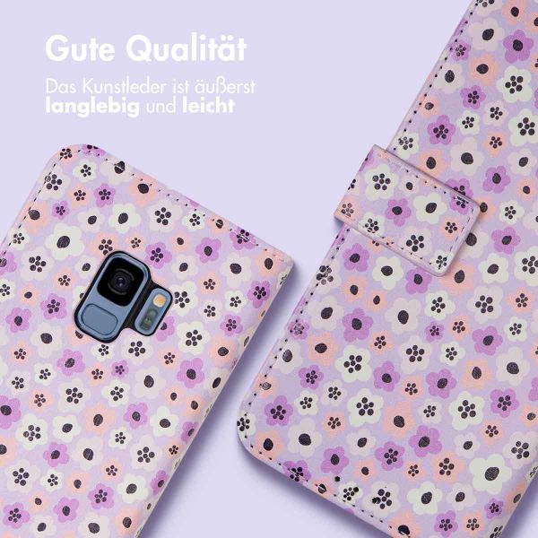 imoshion Design Klapphülle Samsung Galaxy S9 - Purple Flowers