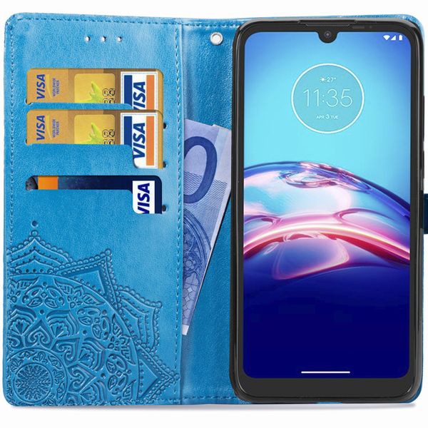 Mandala Klapphülle Motorola Moto E6s - Türkis