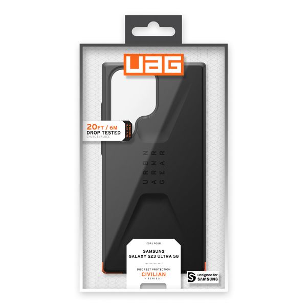 UAG Civilian Backcover für das Samsung Galaxy S23 Ultra - Black