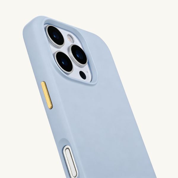 Selencia Rivièra Backcover mit MagSafe mit abnehmbaren Haken Apple iPhone 16 Pro - Powder Blue