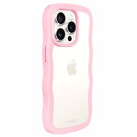 Holdit Wavy Case für das iPhone 15 Pro Max - Pink / Transparent