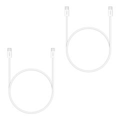 imoshion Braided USB-C-zu-USB-C-Kabel 60 W 2er-Pack - 1 Meter - Weiß