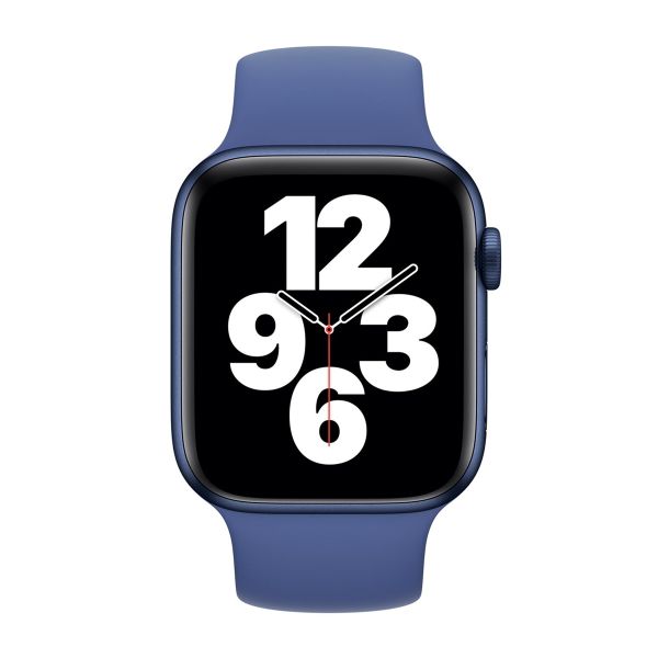 Apple Silikon Solo Loop für das  Apple Watch | 44/45/46/49 mm - Größe 8 - Toma Blue