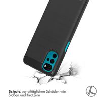 imoshion Brushed Back Cover für das Motorola Moto G22 - Schwarz