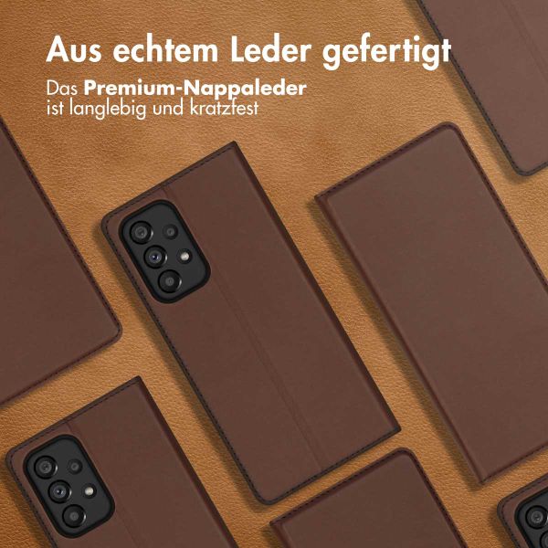 Accezz Premium Leather Slim Klapphülle für das Samsung Galaxy A53 - Braun