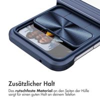 imoshion Back Cover mit Kameraschieber für das Samsung Galaxy Z Flip 4 - Dunkelblau