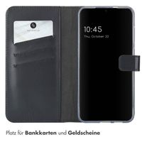 Selencia Echtleder Klapphülle Samsung Galaxy S25 - Schwarz