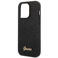 Guess Glitter Flakes Back Cover für das iPhone 14 Pro Max - Schwarz