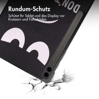 imoshion Design Trifold Klapphülle für das Samsung Tab S10 Plus / Tab S9 Plus / Tab S9 FE Plus - Don't touch