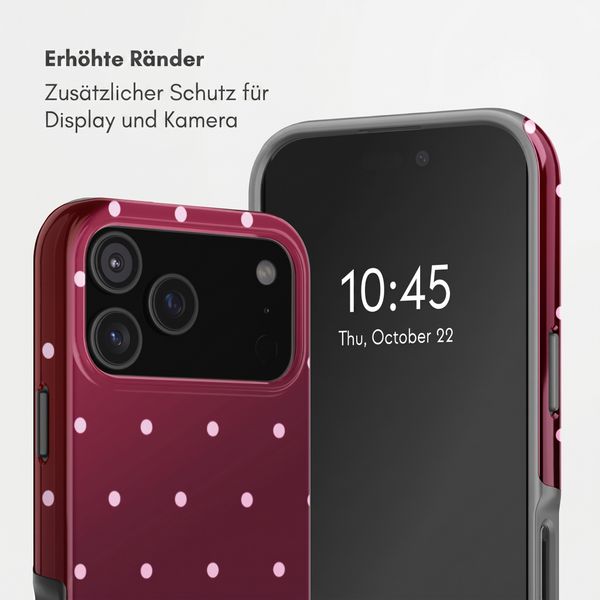 Selencia Vivid Back Cover Apple iPhone 17 Pro - Happy Dots Burgundy