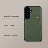 Selencia Riva Back Cover mit Kartenfach Samsung Galaxy S25 / S24 - Sage Green