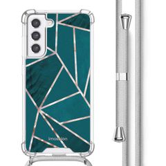 imoshion Design Hülle mit Band Samsung Galaxy S21 FE - Petrol Green Graphic