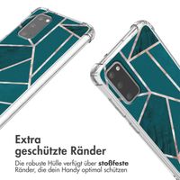 imoshion Design Hülle mit Band Samsung Galaxy S20 - Petrol Green Graphic