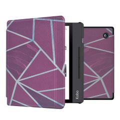 imoshion Design Slim Hard Case Sleepcover mit Stand für das Kobo Libra H2O - Bordeaux Graphic