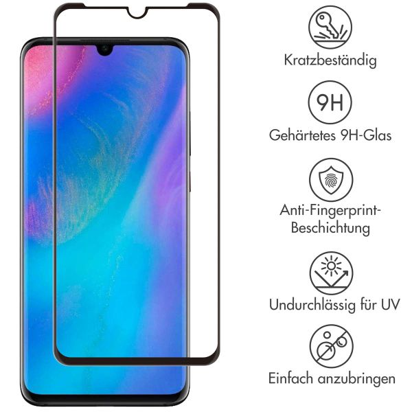 Selencia Premium Screen Protector aus gehärtetem Glas für das Huawei P30 Pro - Schwarz